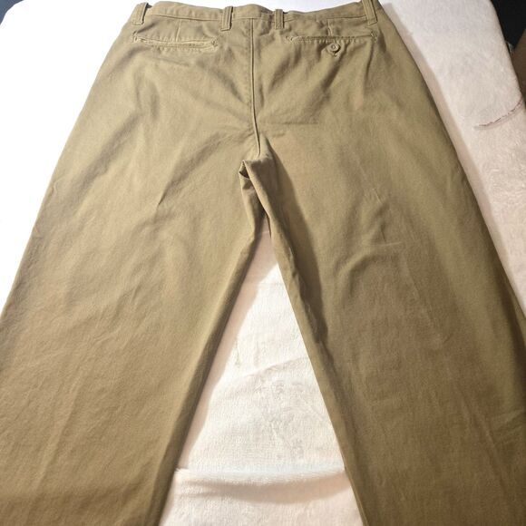Steve and Barrys Khaki Pants Mens 34x32 Beige Brown Straight Cotton - Picture 2 of 6